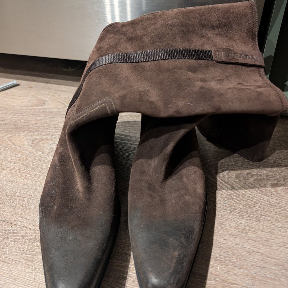 Prada cowboy suede boots - Picture 2 of 7